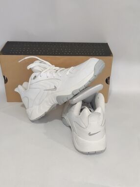 Nike White and Light Gray Low-Top Sneakers